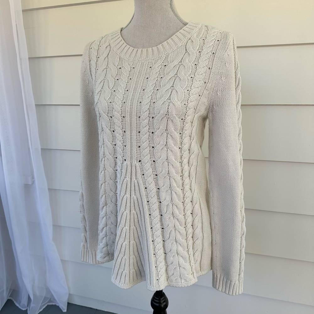 Cabi sweater, back lacing detail, medium, EUC